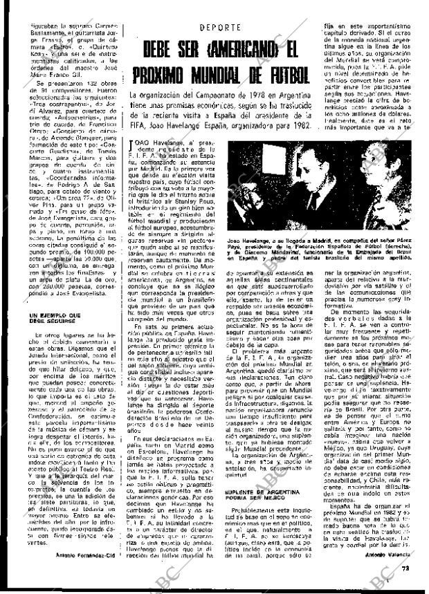 BLANCO Y NEGRO MADRID 23-11-1974 página 73