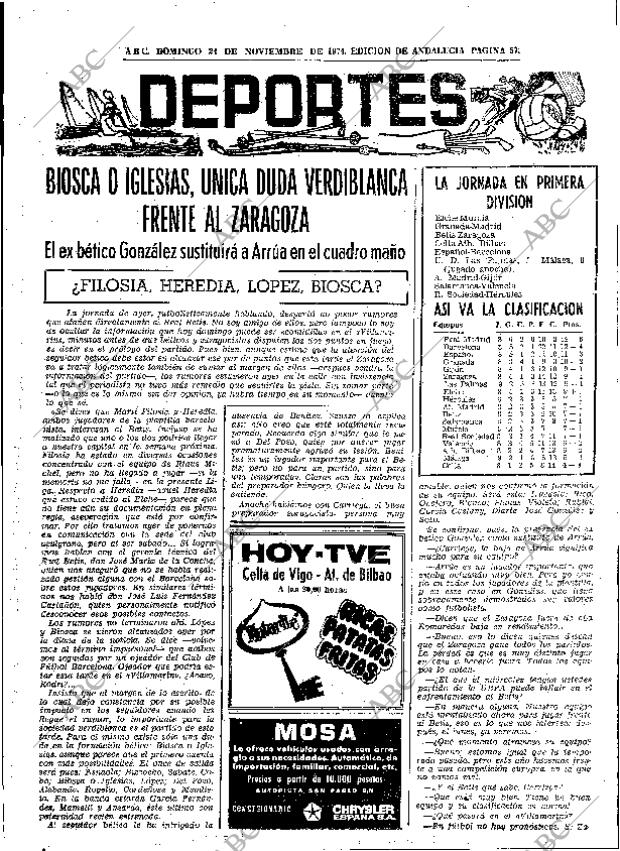ABC SEVILLA 24-11-1974 página 57