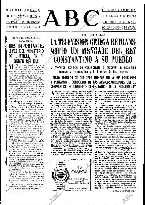 ABC MADRID 28-11-1974 página 27