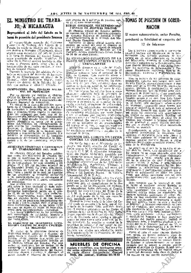 ABC MADRID 28-11-1974 página 38