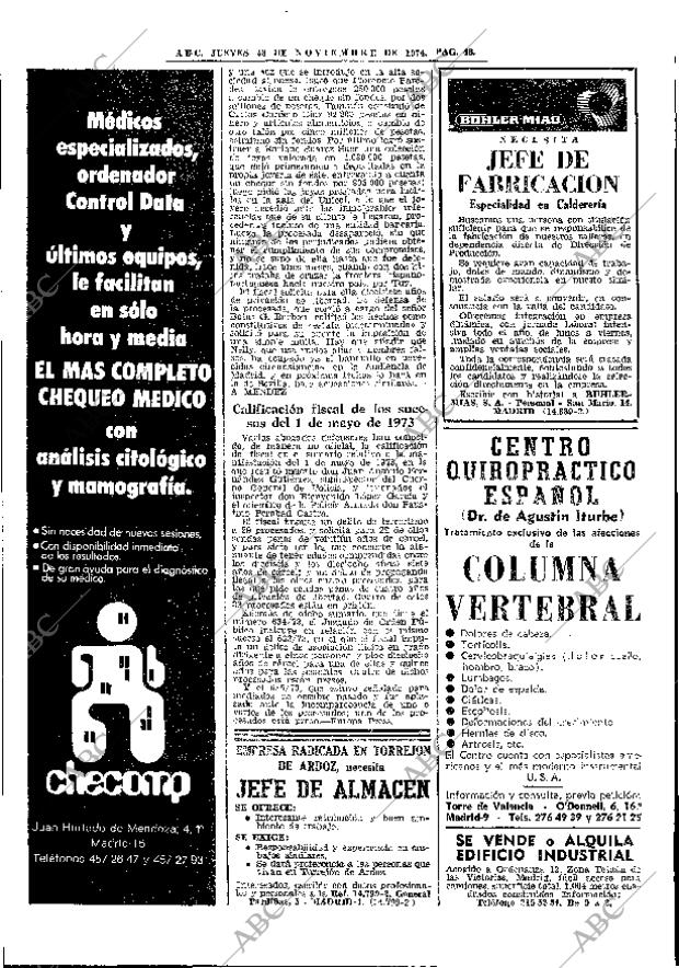 ABC MADRID 28-11-1974 página 46