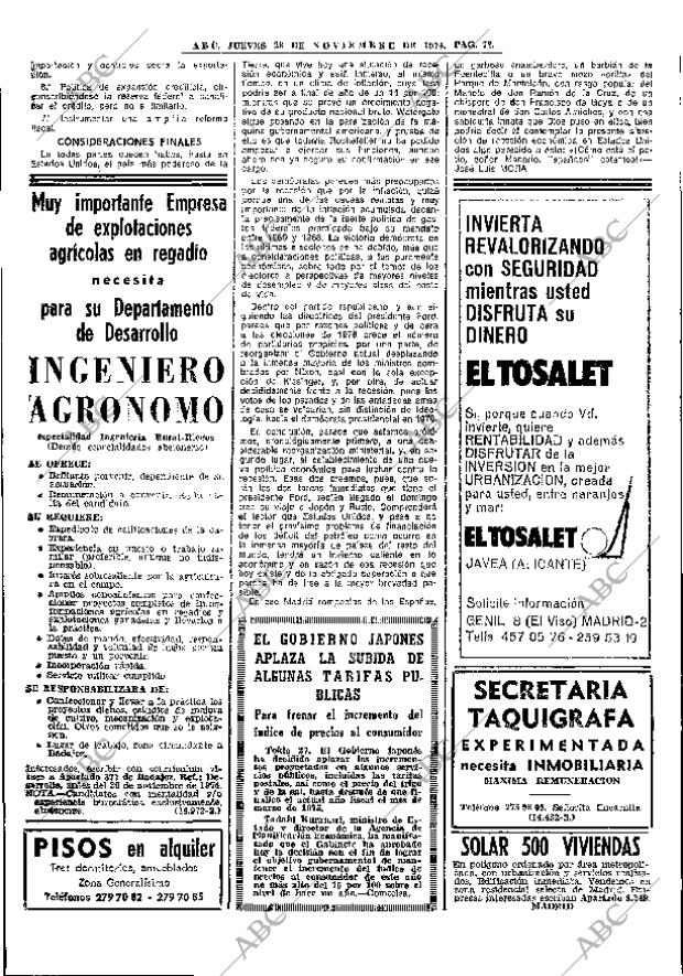ABC MADRID 28-11-1974 página 70