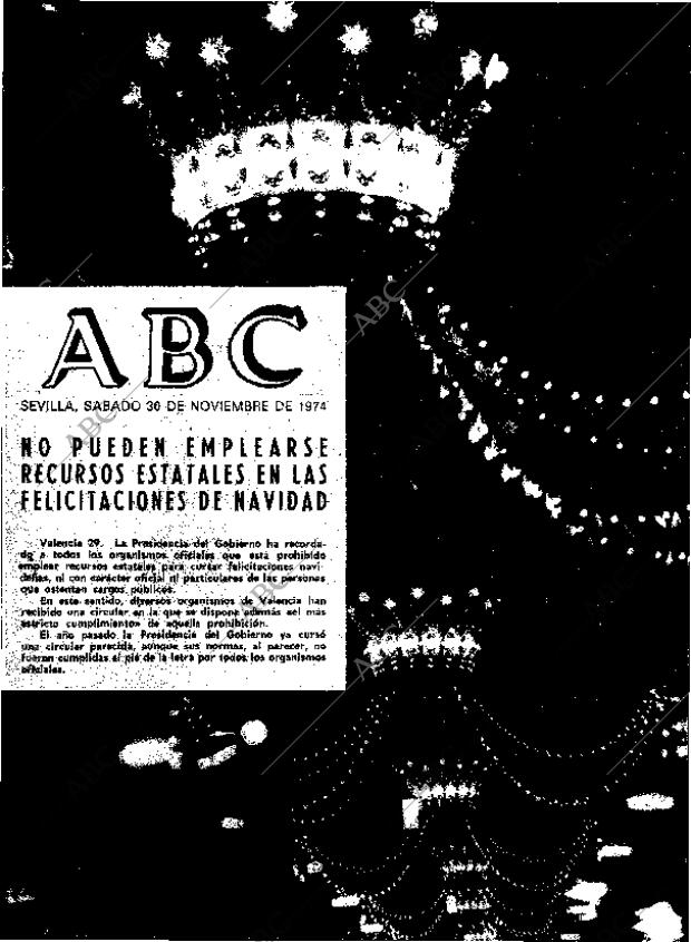 ABC SEVILLA 30-11-1974 página 1