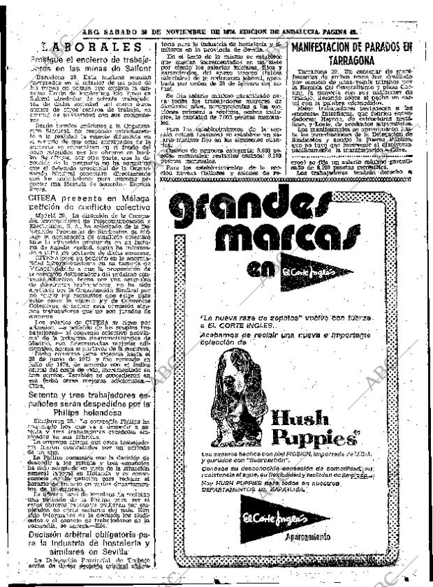 ABC SEVILLA 30-11-1974 página 43