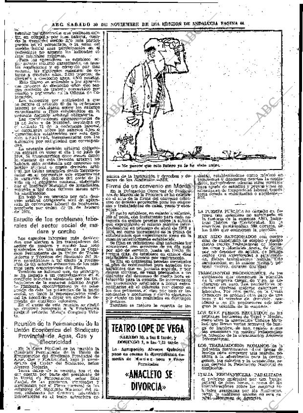 ABC SEVILLA 30-11-1974 página 44