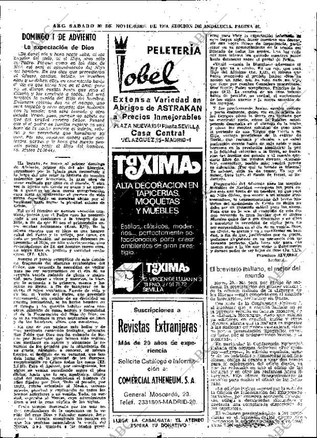 ABC SEVILLA 30-11-1974 página 46
