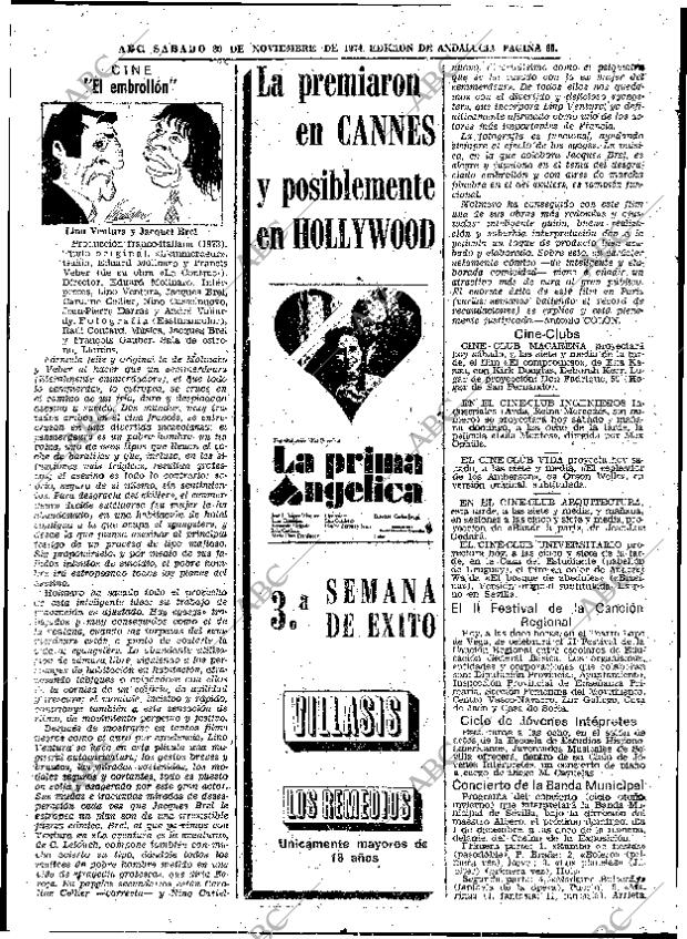 ABC SEVILLA 30-11-1974 página 68