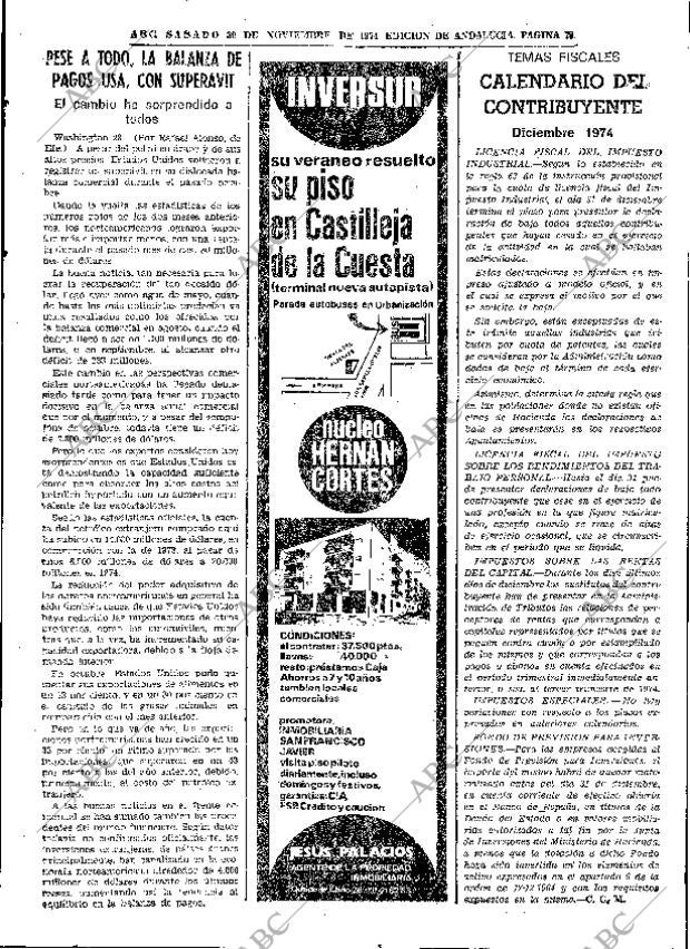 ABC SEVILLA 30-11-1974 página 79
