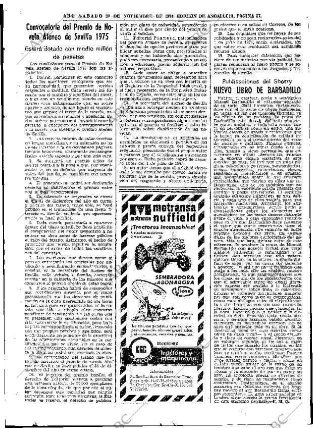 ABC SEVILLA 30-11-1974 página 87