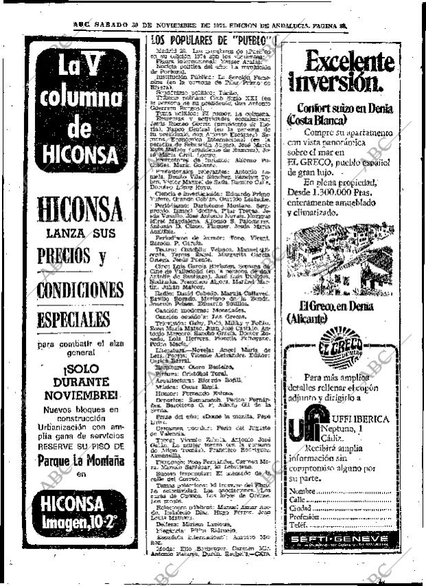ABC SEVILLA 30-11-1974 página 88