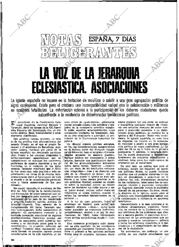 BLANCO Y NEGRO MADRID 30-11-1974 página 30