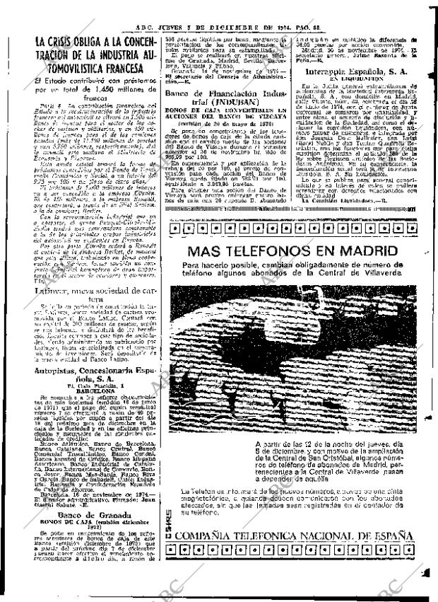 ABC MADRID 05-12-1974 página 85