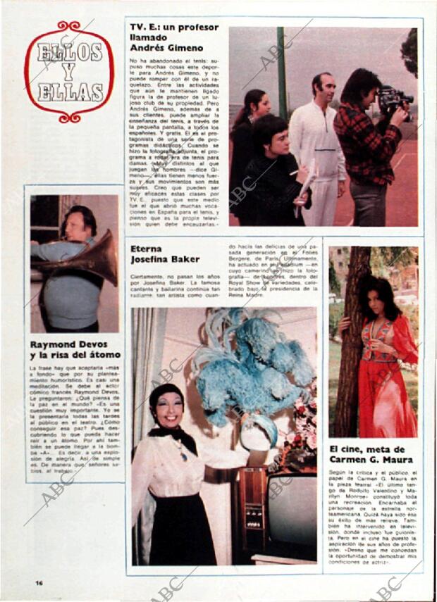 BLANCO Y NEGRO MADRID 07-12-1974 página 16