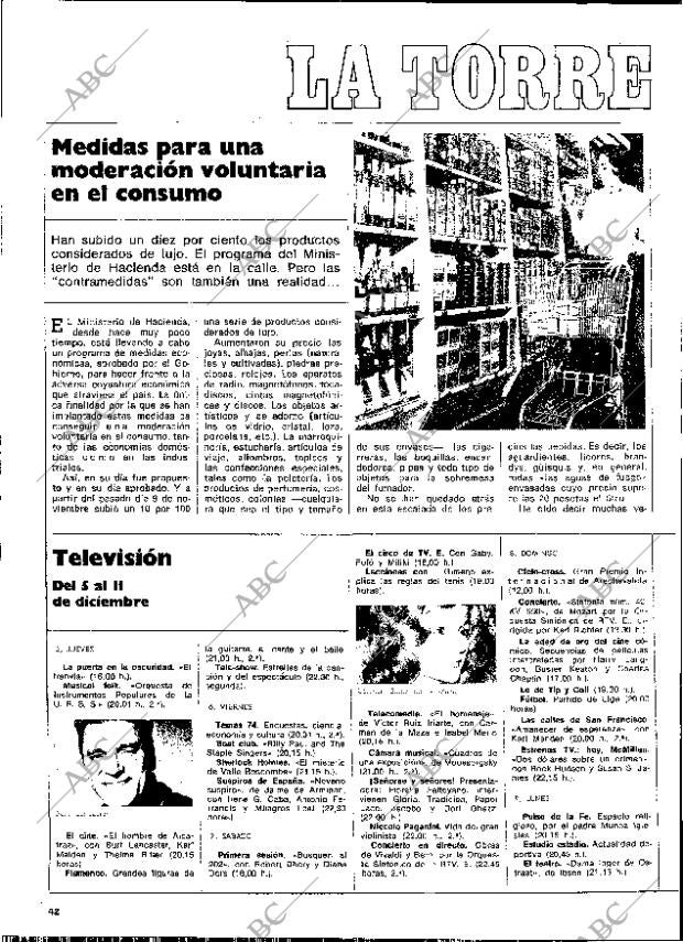BLANCO Y NEGRO MADRID 07-12-1974 página 42