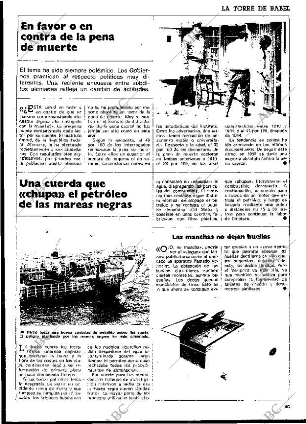BLANCO Y NEGRO MADRID 07-12-1974 página 45