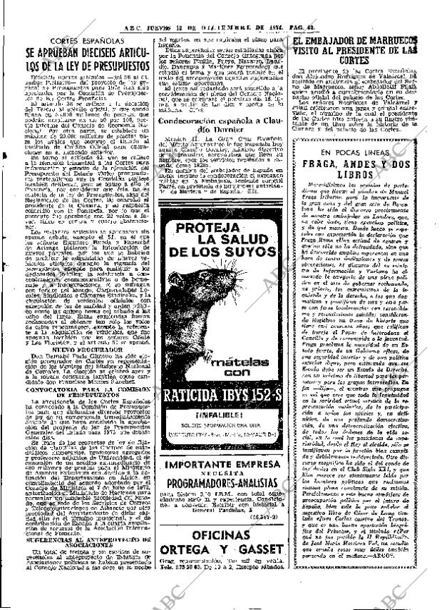 ABC MADRID 12-12-1974 página 43