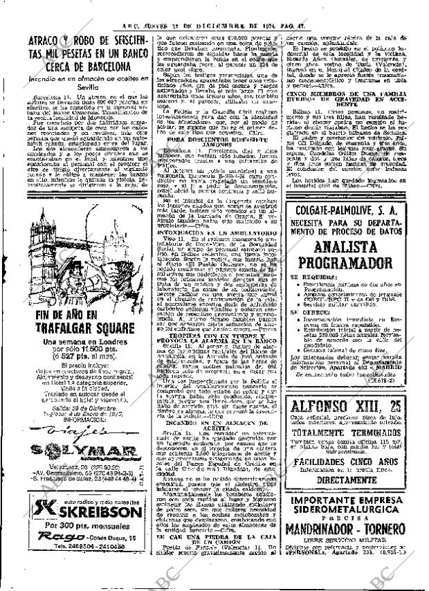 ABC MADRID 12-12-1974 página 47