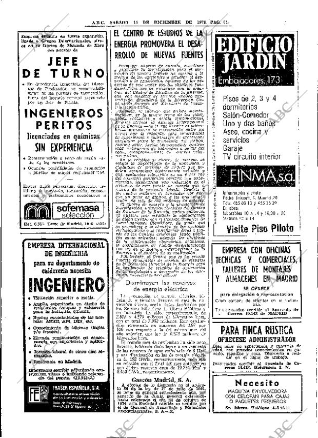 ABC MADRID 14-12-1974 página 64