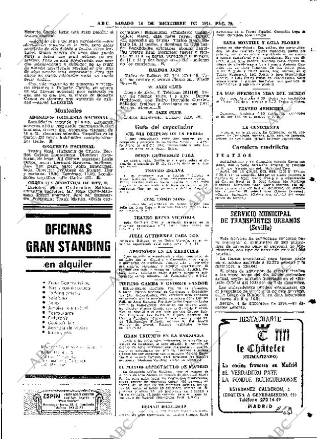 ABC MADRID 14-12-1974 página 79