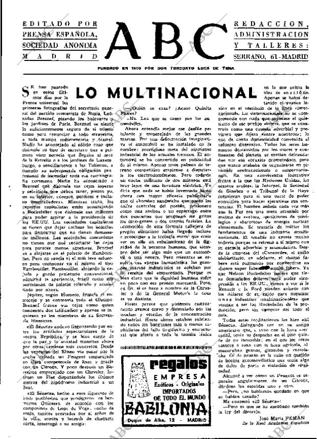 ABC MADRID 19-12-1974 página 3