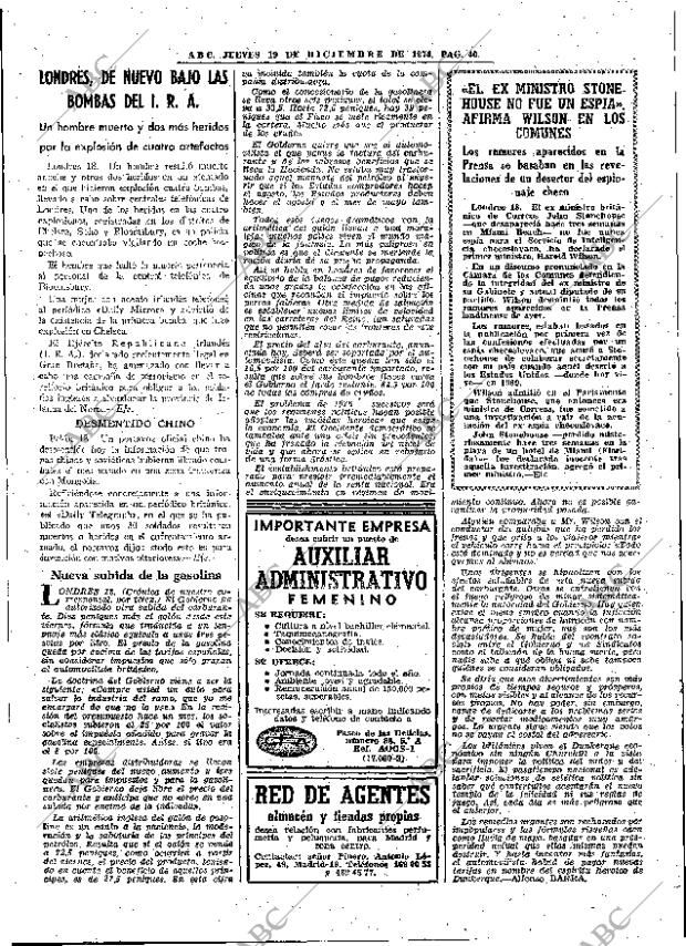 ABC MADRID 19-12-1974 página 40