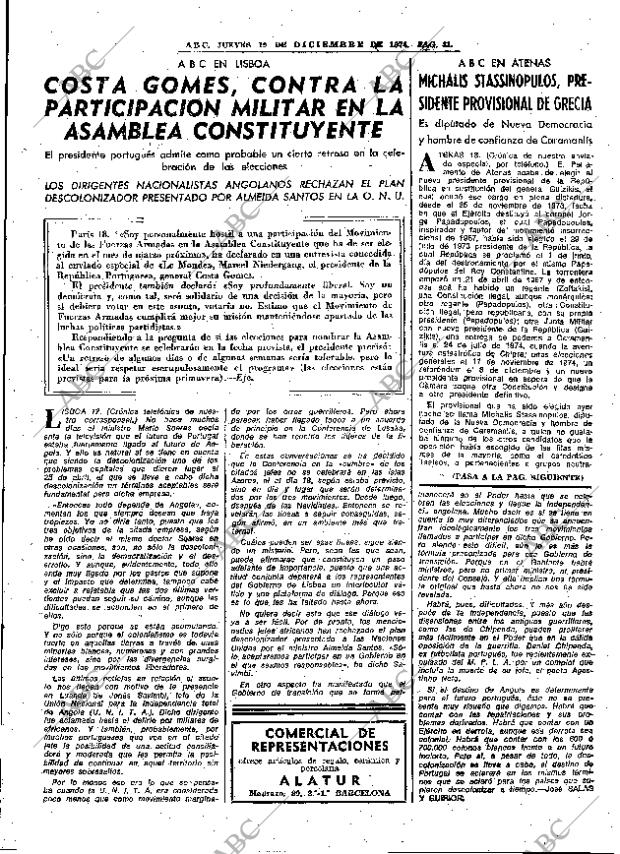 ABC MADRID 19-12-1974 página 41