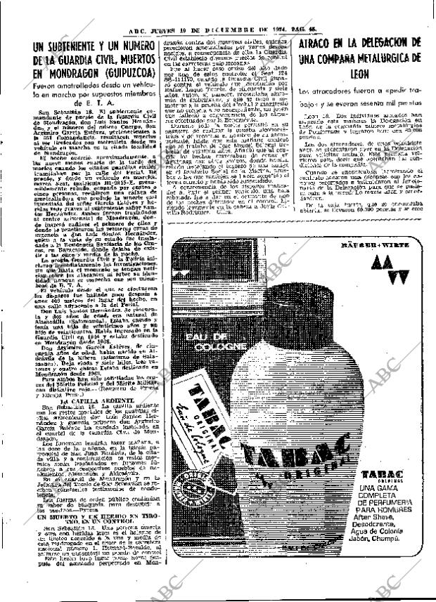 ABC MADRID 19-12-1974 página 45