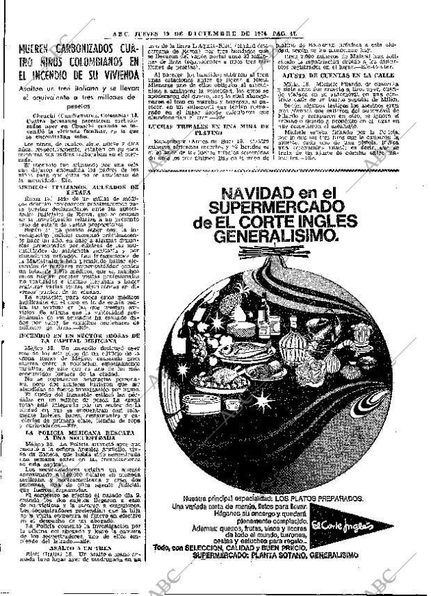 ABC MADRID 19-12-1974 página 47