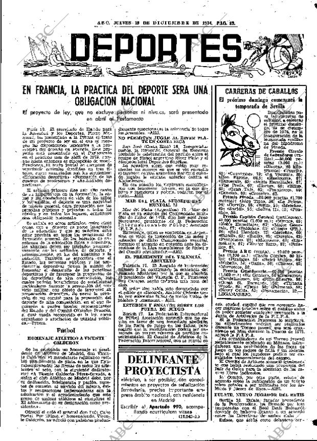 ABC MADRID 19-12-1974 página 83