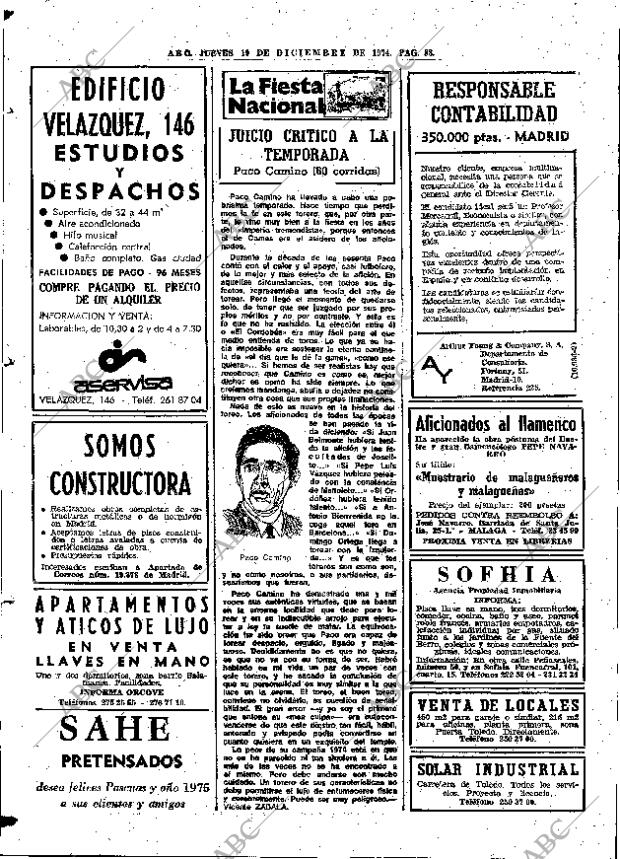 ABC MADRID 19-12-1974 página 88