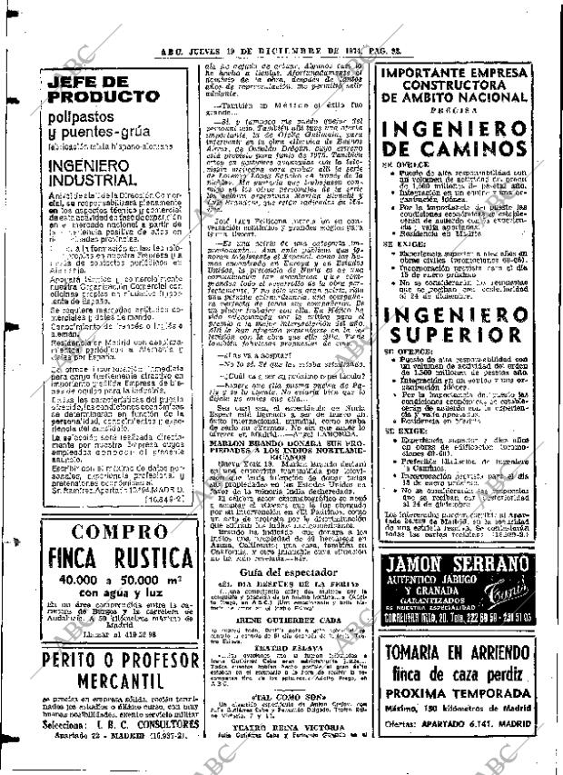 ABC MADRID 19-12-1974 página 92