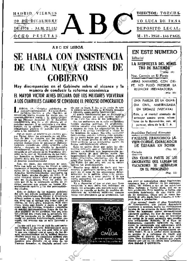 ABC MADRID 20-12-1974 página 29