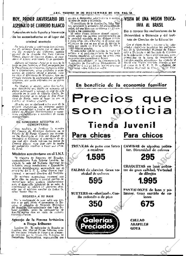 ABC MADRID 20-12-1974 página 45