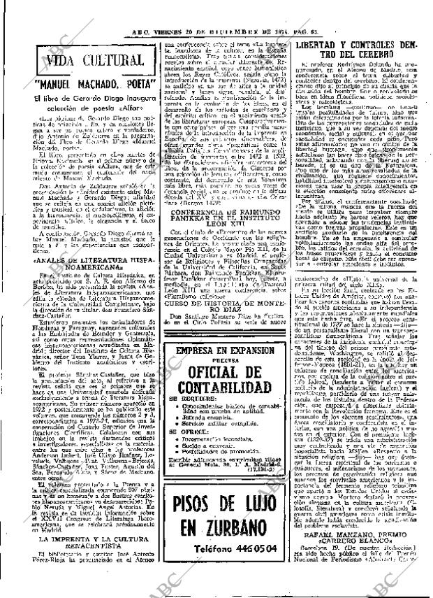 ABC MADRID 20-12-1974 página 65