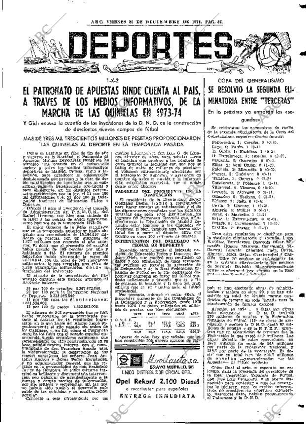 ABC MADRID 20-12-1974 página 87