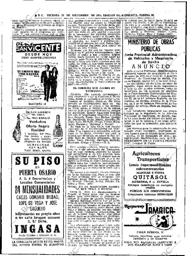 ABC SEVILLA 20-12-1974 página 58