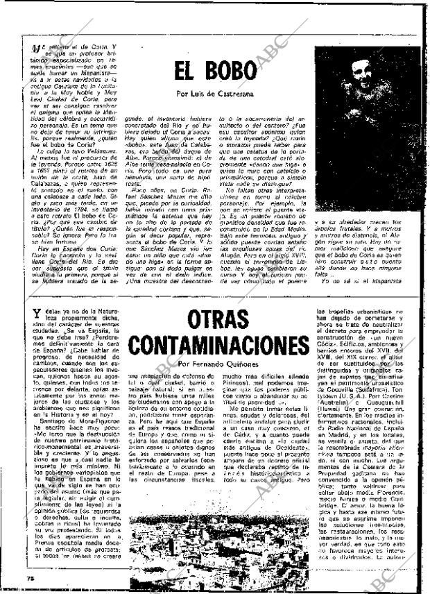 BLANCO Y NEGRO MADRID 21-12-1974 página 76