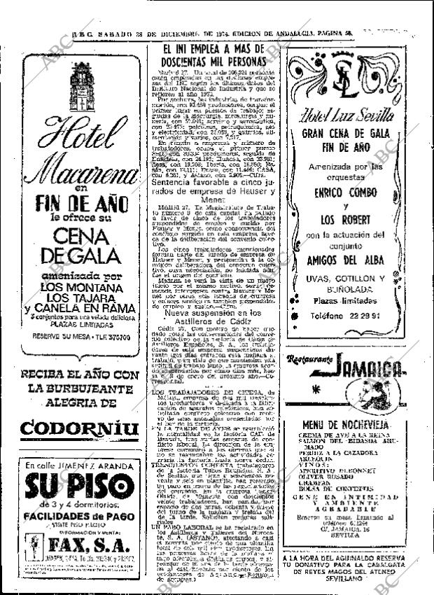 ABC SEVILLA 28-12-1974 página 56