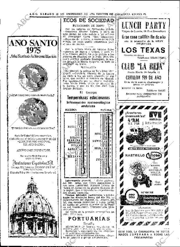 ABC SEVILLA 28-12-1974 página 58