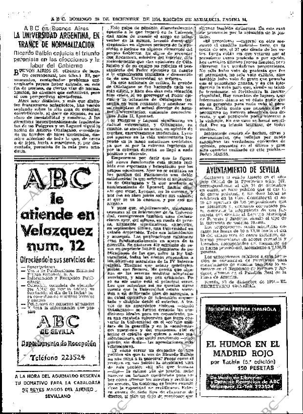 ABC SEVILLA 29-12-1974 página 32