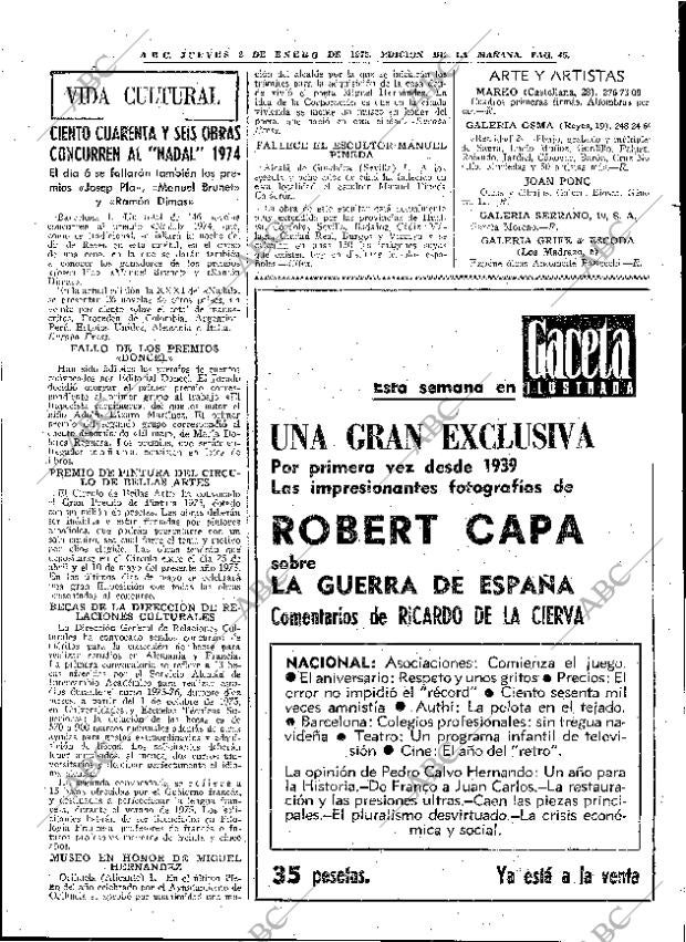 ABC MADRID 02-01-1975 página 45