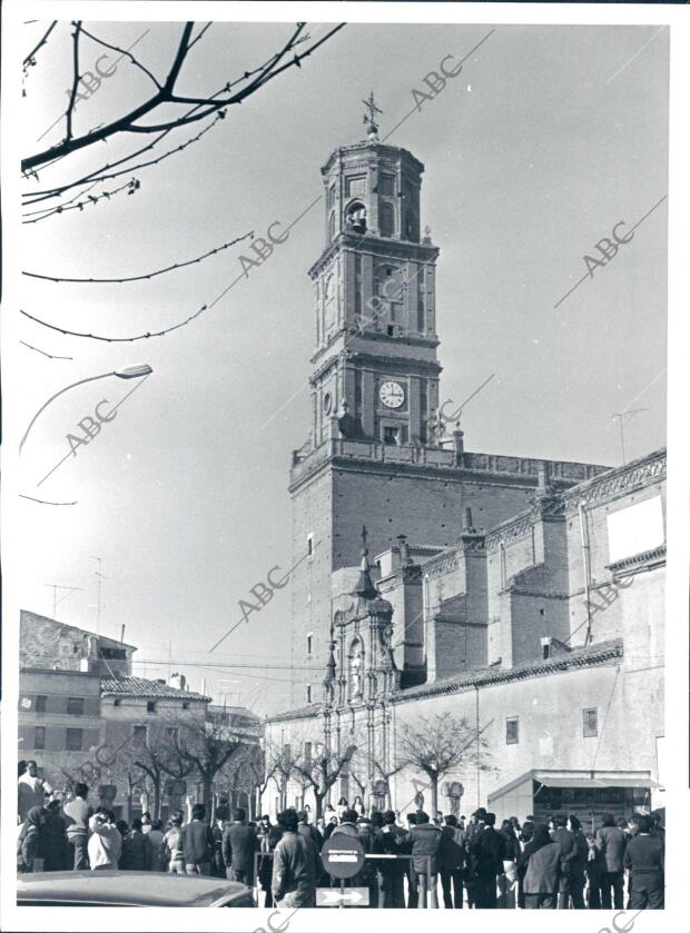 La torre de la iglesia de san Bartolomé en Aldeanueva de Ebro (Rioja)