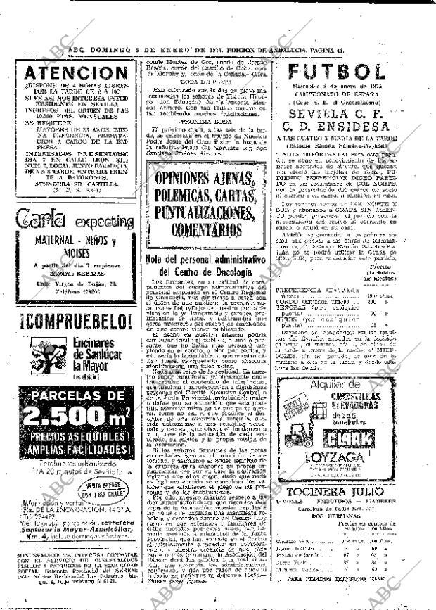 ABC SEVILLA 05-01-1975 página 44