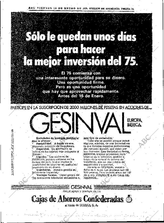 ABC SEVILLA 10-01-1975 página 23