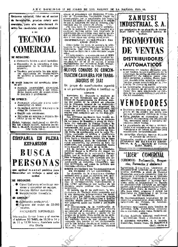 ABC MADRID 12-01-1975 página 44