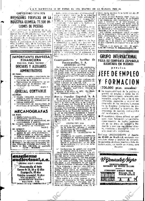 ABC MADRID 12-01-1975 página 62