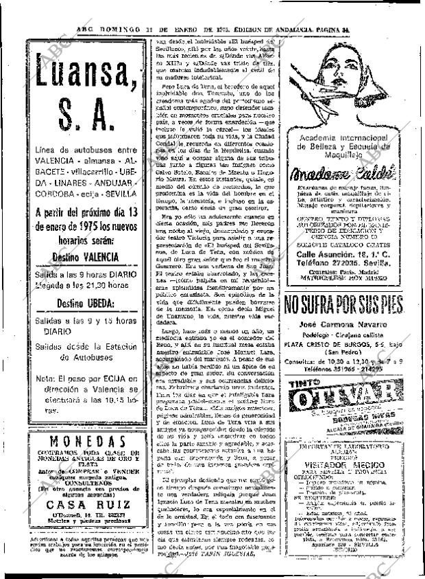 ABC SEVILLA 12-01-1975 página 34