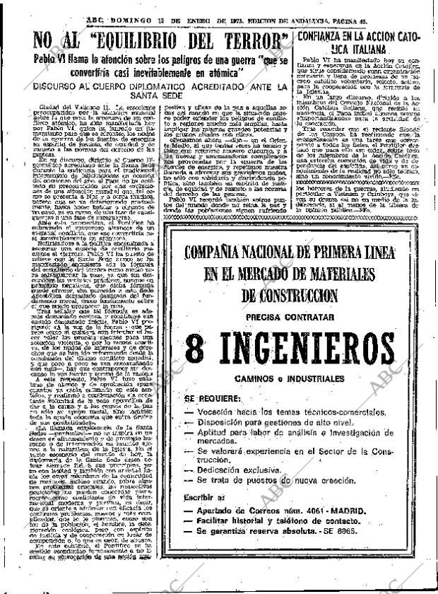 ABC SEVILLA 12-01-1975 página 45