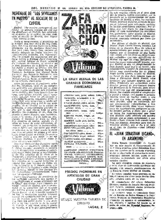 ABC SEVILLA 12-01-1975 página 54
