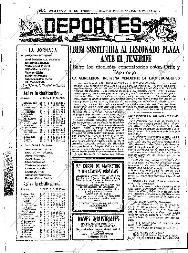 ABC SEVILLA 12-01-1975 página 59